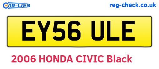 EY56ULE are the vehicle registration plates.