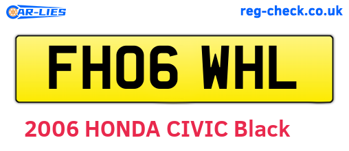 FH06WHL are the vehicle registration plates.