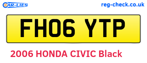 FH06YTP are the vehicle registration plates.