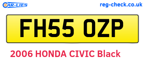 FH55OZP are the vehicle registration plates.