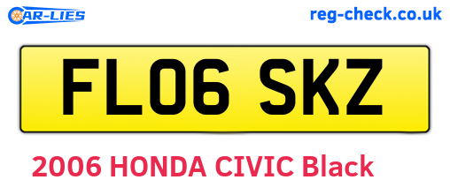 FL06SKZ are the vehicle registration plates.
