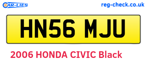 HN56MJU are the vehicle registration plates.