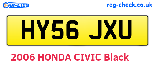 HY56JXU are the vehicle registration plates.