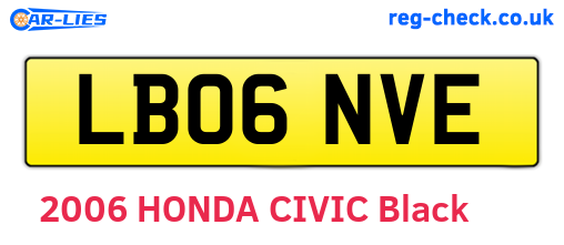 LB06NVE are the vehicle registration plates.