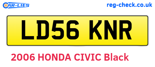LD56KNR are the vehicle registration plates.