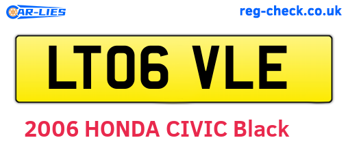 LT06VLE are the vehicle registration plates.