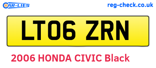 LT06ZRN are the vehicle registration plates.