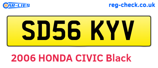 SD56KYV are the vehicle registration plates.