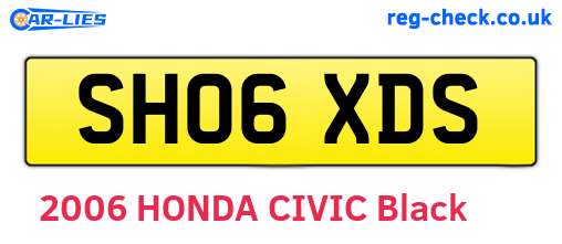 SH06XDS are the vehicle registration plates.