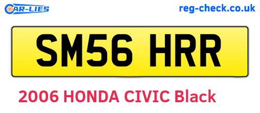 SM56HRR are the vehicle registration plates.
