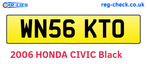 WN56KTO are the vehicle registration plates.