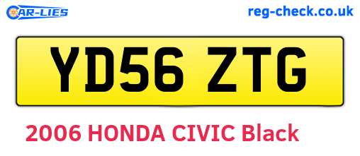 YD56ZTG are the vehicle registration plates.
