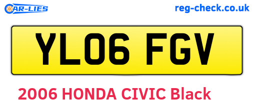 YL06FGV are the vehicle registration plates.