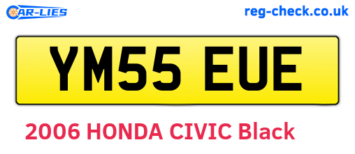 YM55EUE are the vehicle registration plates.