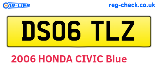 DS06TLZ are the vehicle registration plates.