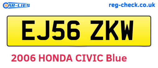 EJ56ZKW are the vehicle registration plates.