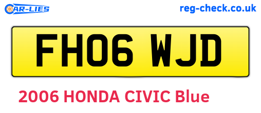 FH06WJD are the vehicle registration plates.