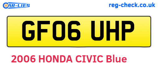 GF06UHP are the vehicle registration plates.
