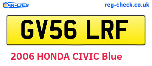 GV56LRF are the vehicle registration plates.