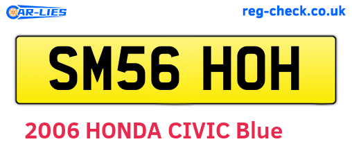 SM56HOH are the vehicle registration plates.