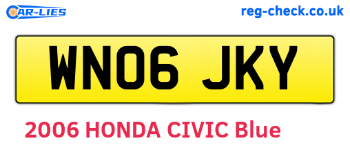 WN06JKY are the vehicle registration plates.