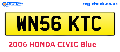 WN56KTC are the vehicle registration plates.