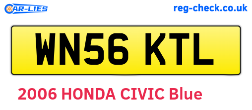 WN56KTL are the vehicle registration plates.
