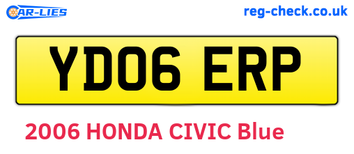 YD06ERP are the vehicle registration plates.