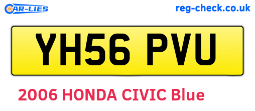 YH56PVU are the vehicle registration plates.