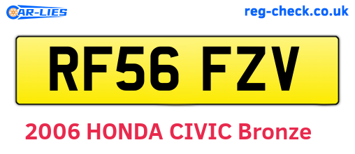 RF56FZV are the vehicle registration plates.