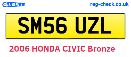 SM56UZL are the vehicle registration plates.