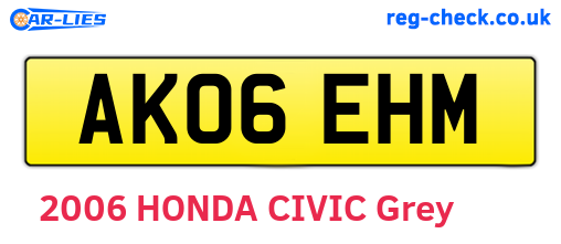 AK06EHM are the vehicle registration plates.