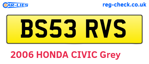 BS53RVS are the vehicle registration plates.