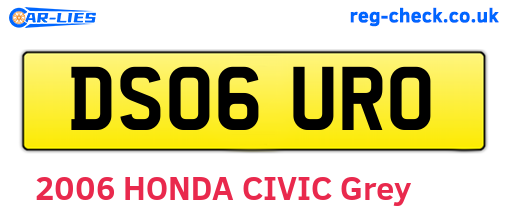 DS06URO are the vehicle registration plates.