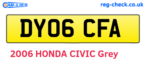 DY06CFA are the vehicle registration plates.