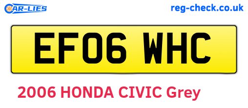 EF06WHC are the vehicle registration plates.