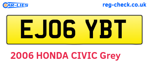 EJ06YBT are the vehicle registration plates.