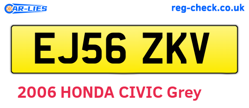 EJ56ZKV are the vehicle registration plates.