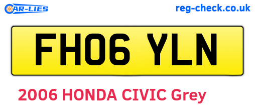 FH06YLN are the vehicle registration plates.