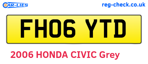 FH06YTD are the vehicle registration plates.