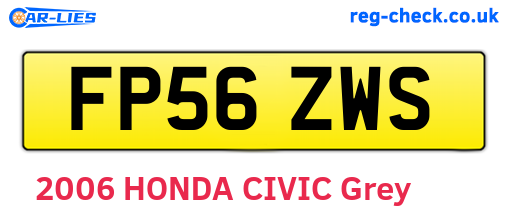 FP56ZWS are the vehicle registration plates.