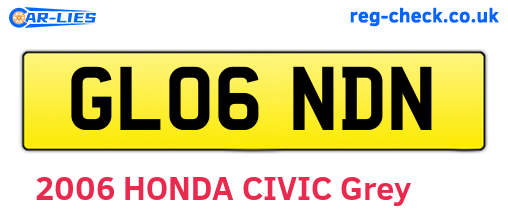 GL06NDN are the vehicle registration plates.