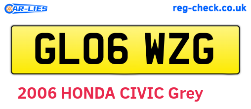 GL06WZG are the vehicle registration plates.