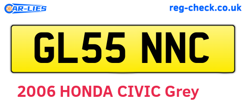 GL55NNC are the vehicle registration plates.