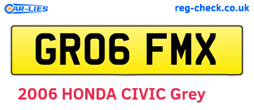 GR06FMX are the vehicle registration plates.