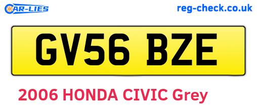 GV56BZE are the vehicle registration plates.