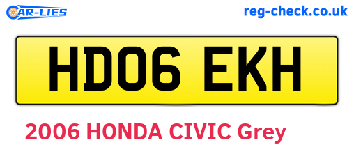 HD06EKH are the vehicle registration plates.