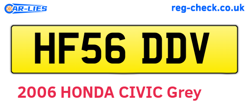 HF56DDV are the vehicle registration plates.