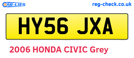 HY56JXA are the vehicle registration plates.