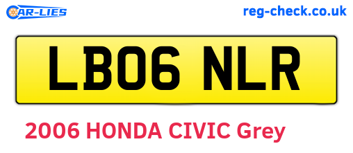 LB06NLR are the vehicle registration plates.